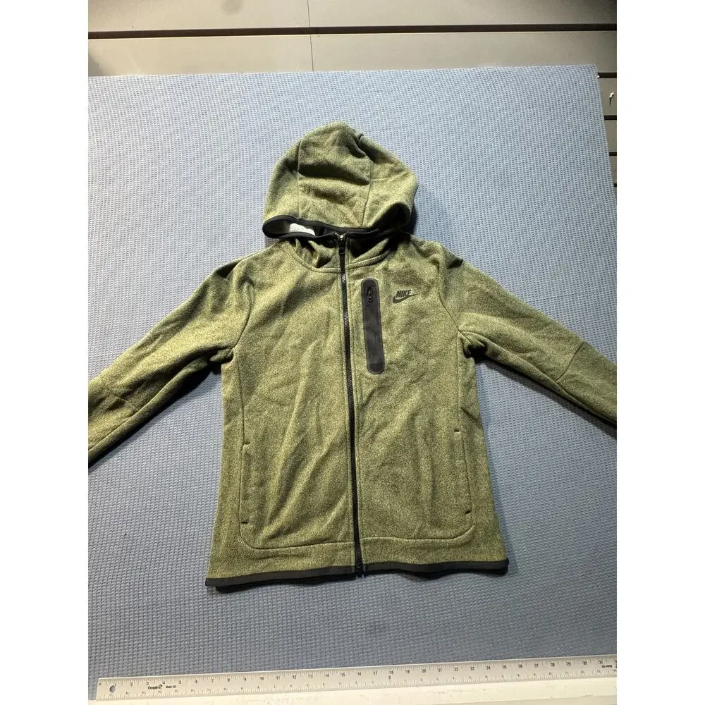 NIKE SWOOSH Boys Green Hoodie‎ Sz XL Brand New
